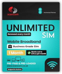 EE Unlimited 5G Data SIM - 1 Month Preloaded