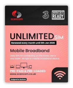 Unlimited 5G Data SIM - Preloaded Monthly Plan