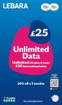 Lebara Unlimited Data SIM - Just £12.50!