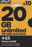 Giffgaff O2 4G Multi SIM - Unlimited Everything