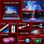 Elepad 12" 2-in-1 Touchscreen Laptop with Windows 11