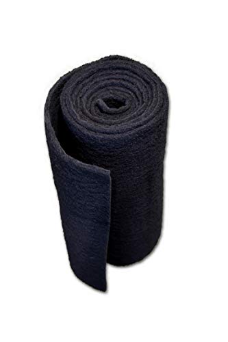 The Filter Pro Carbon Fine Filter Media, 3/8" Thick, 12" x 44" Roll, Perfect for Aquariums, Ponds or Water Gardens, Made in USA