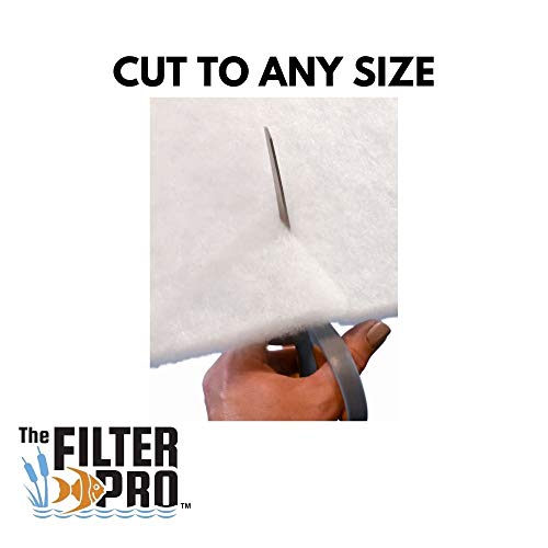 The Filter Pro White Floss Filter Media, 3/4" Thick, Perfect for Aquariums, Ponds or Water Gardens, Made in USA