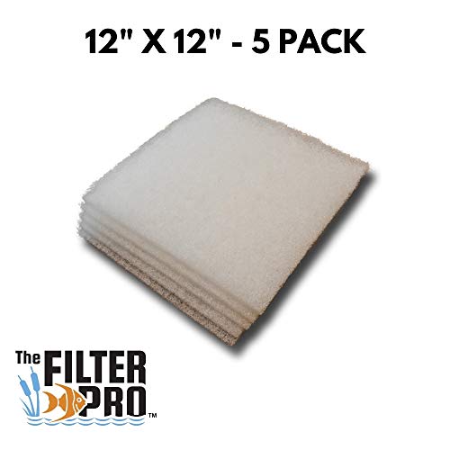 Filter Media White - 5 Pack - 3/4" x 12" x 12" Pad
