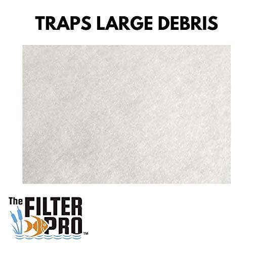 The Filter Pro White Floss Filter Media, 3/4" Thick, Perfect for Aquariums, Ponds or Water Gardens, Made in USA