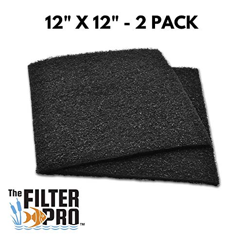 The Filter Pro Carbon Fine Filter Media, 3/8" Thick, Perfect for Aquariums, Ponds or Water Gardens, Made in USA