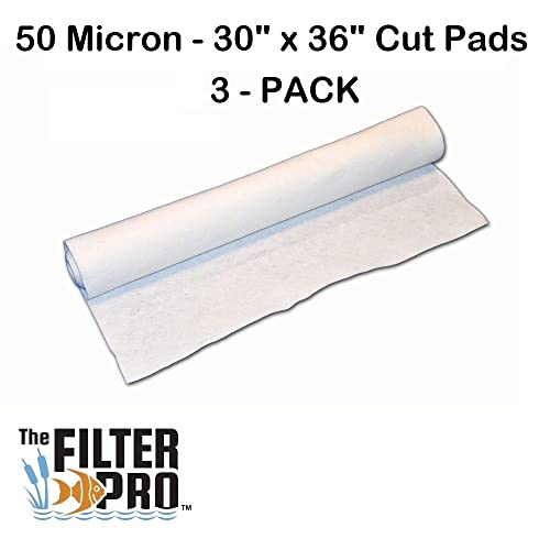 The Filter Pro Felt Filter Media, 50 Micron, 39" x 120" Roll, Perfect for Aquariums, Ponds or Water Gardens, Made in USA