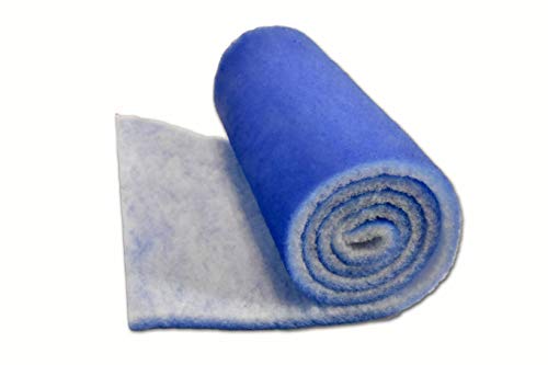 The Filter Pro Blue Bonded Filter Media, 1.5" Thick, Perfect for Aquariums, Ponds or Water Gardens, Made in USA