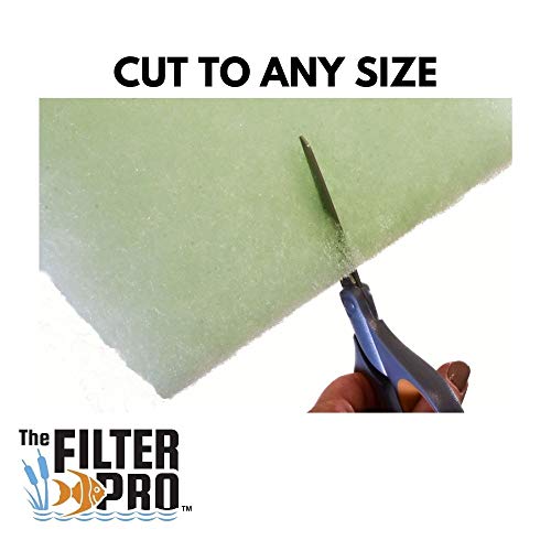 The Filter Pro Lime Green Fine Filter Media, 1" Thick, Perfect for Aquariums, Ponds or Water Gardens, Made in USA