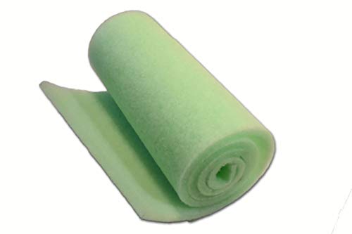 Lime Green Fine Filter Media Roll - 1" x 28" x 120" (10 Feet) Cut to Fit Pond and Aquarium Filter