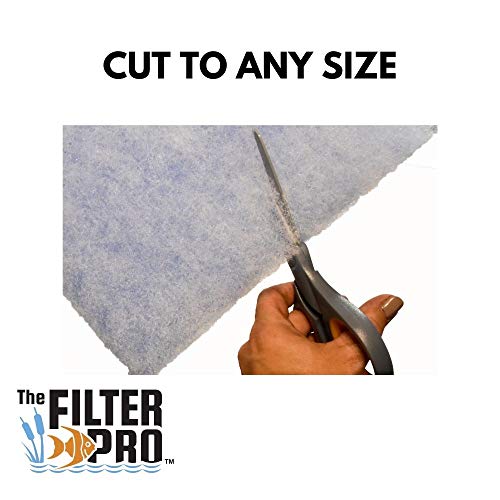 The Filter Pro Blue Bonded Filter Media, 1.5" Thick, 12" x 56" Roll, Perfect for Aquariums, Ponds or Water Gardens, Made in USA