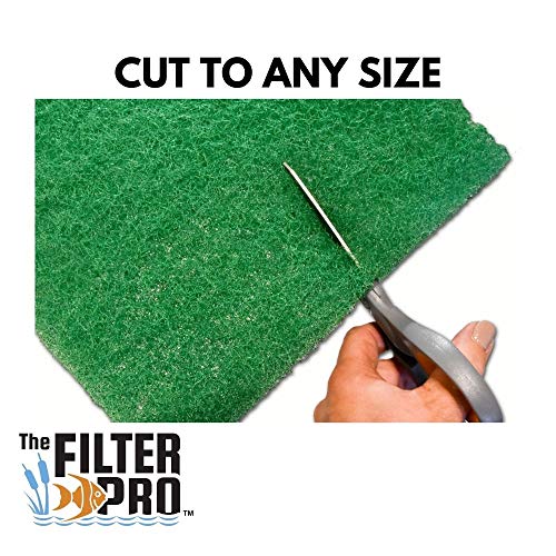 The Filter Pro Green Coarse Filter Media, 2" Thick, 28" x 72" Roll, Perfect for Aquariums, Ponds or Water Gardens, Made in USA