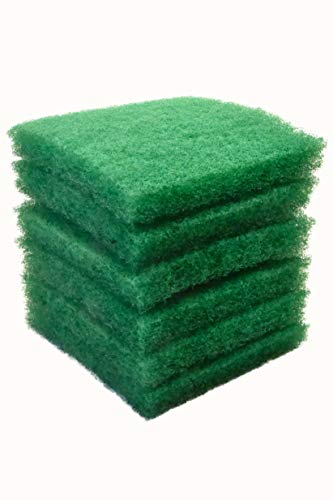 The Filter Pro Green Coarse Filter Media, 2" Thick, 12" x 12" Pads, 6 Pack, Perfect for Aquariums, Ponds or Water Gardens, Made in USA