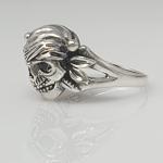 Skull Ring - 925 Silver Biker Punk Style