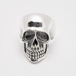 Chunky Skull Biker Ring in Sterling Silver