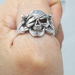 Skull Ring - 925 Silver Biker Punk Style