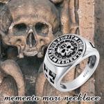 Sterling Silver Skull Memento Mori Ring