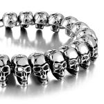Gothic Skull Biker Bracelet for Men