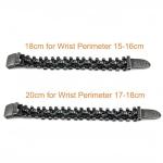 Punk Black Skull Link Leather Buckle Bracelet