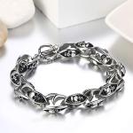 Gothic Skull Stainless Steel Biker Bracelet for Men