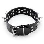 Manfnee Punk Spike Leather Gothic Choker & Bracelet