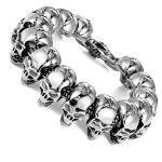 Gothic Skull Biker Bracelet for Men