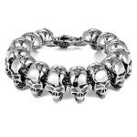 Gothic Skull Biker Bracelet for Men