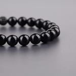 Unisex Skull Beaded Bracelet with Black Tourmaline