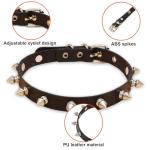 Black Studded Choker with Spike Rivets