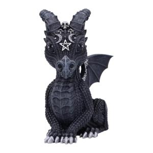 Lucifly Horned Dragon Figurine - 10.7cm Black