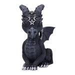 Lucifly Horned Dragon Figurine - 10.7cm Black