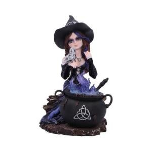 Alvina Hand-Painted Witch Figurine for Mystical Decor