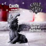 Lucifly Horned Dragon Figurine - 10.7cm Black