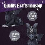 Lucifly Horned Dragon Figurine - 10.7cm Black
