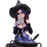 Alvina Hand-Painted Witch Figurine for Mystical Decor