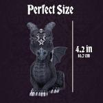 Lucifly Horned Dragon Figurine - 10.7cm Black