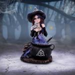 Alvina Hand-Painted Witch Figurine for Mystical Decor