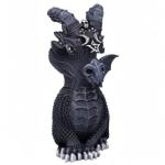 Lucifly Horned Dragon Figurine - 10.7cm Black