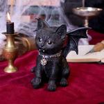 Vampire Bat Cat Figurine - Gothic Halloween Decor
