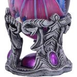 Water Elemental Dragon Egg Figurine in Silver/Purple/Blue
