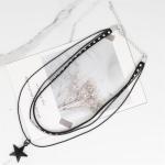 Goth Velvet Lace Choker with Star Pendant