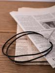 Goth Hippie Black Faux Leather Choker Necklace
