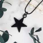 Goth Velvet Lace Choker with Star Pendant