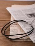 Goth Hippie Black Faux Leather Choker Necklace