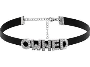 Gothic Punk Black PU Leather Choker for Women