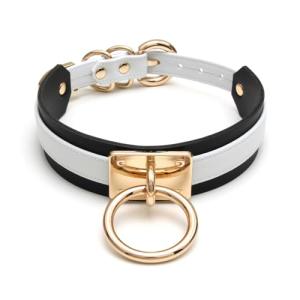 Lalatia O Ring Choker Faux Leather Collar