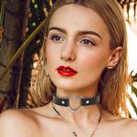 Gothic Heart Choker Set for Punk Style
