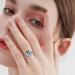 Gothic Skull Ring with Abalone Shell for Women