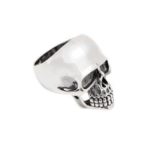 Chunky Skull Biker Ring in Sterling Silver