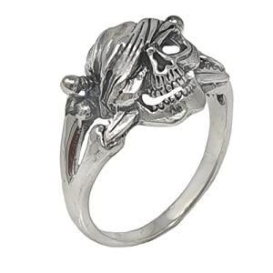 Skull Ring - 925 Silver Biker Punk Style